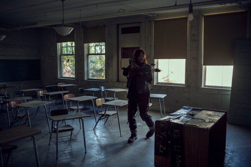 Daryl (Norman Reedus) is late for class. Extremely late for class.